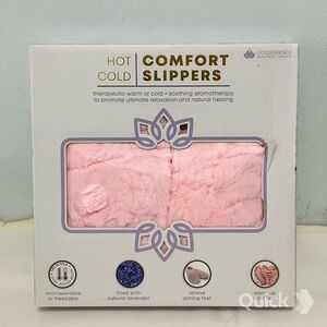 sz 6-10 - Gold Essence Bath & Body Collection Lavender Hot & Cold Slippers